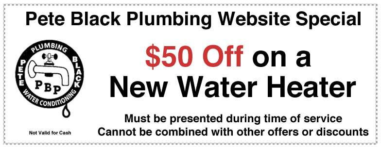 $50 off a new water heater coupon